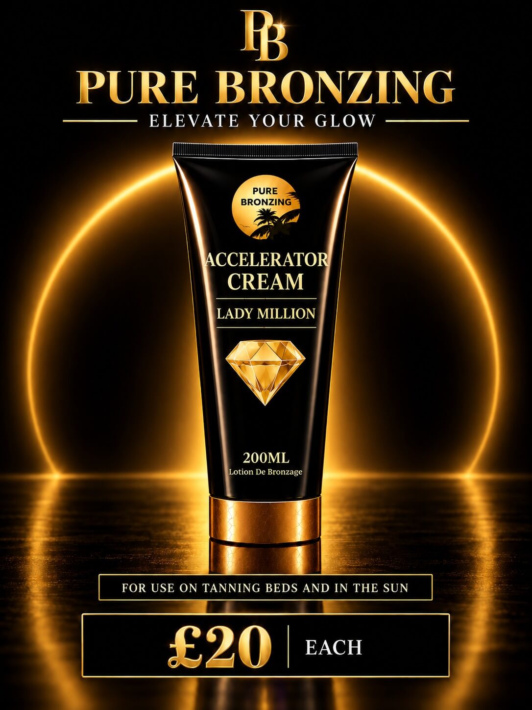 TANNING ACCELERATOR CREAM inspired by lady million