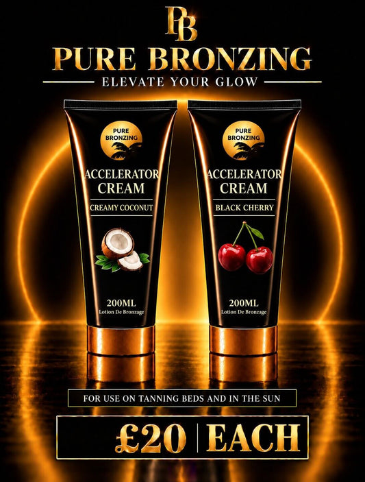 TANNING ACCELERATOR CREAM creamy coconut or black cherry