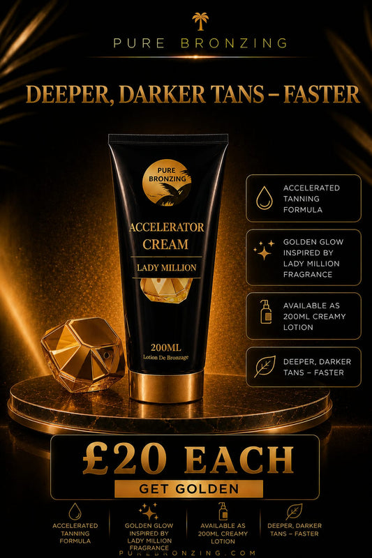 INSPIRED BY LADY MILLION tanning accelerator cream