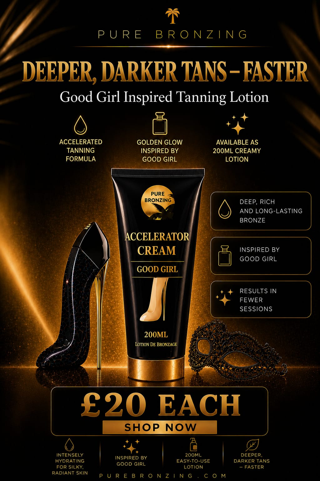 INSPIRED BY GOOD GIRL tanning accelerator cream